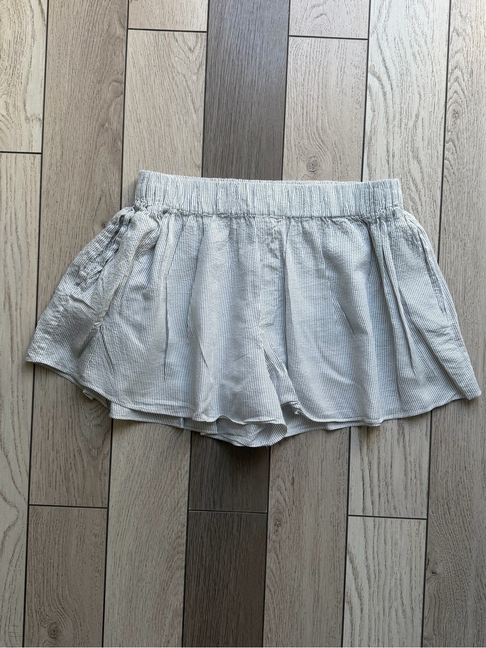 rag & bone Light Gray Tiered Elastic-Waist Skort